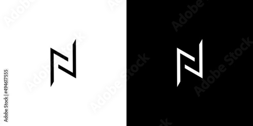 Simple dan modern letter N initials logo design 7