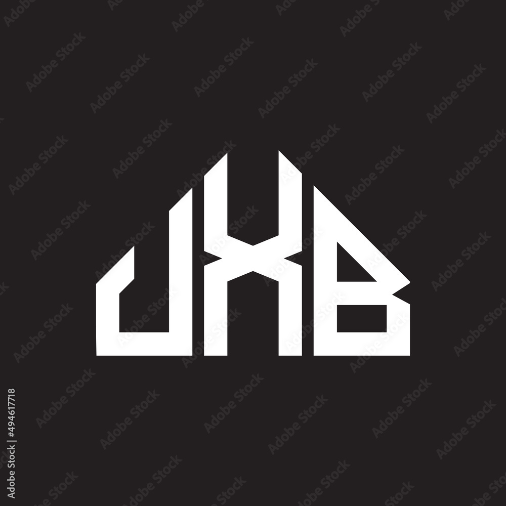 UXB letter logo design on black background. UXB  creative initials letter logo concept. UXB letter design.