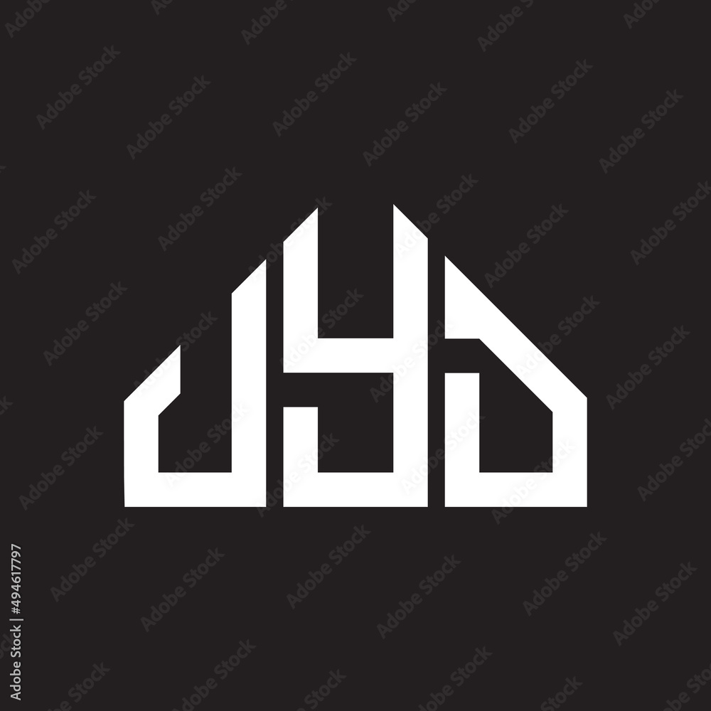 UYD letter logo design on black background. UYD  creative initials letter logo concept. UYD letter design.
