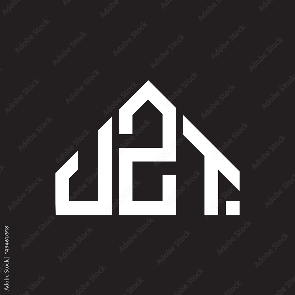 UZT letter logo design on black background. UZT  creative initials letter logo concept. UZT letter design.