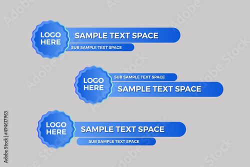 Lower third banner template set