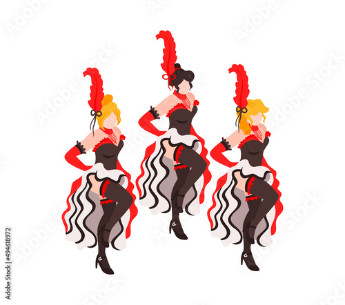 Isometric Cabaret Cancan Composition