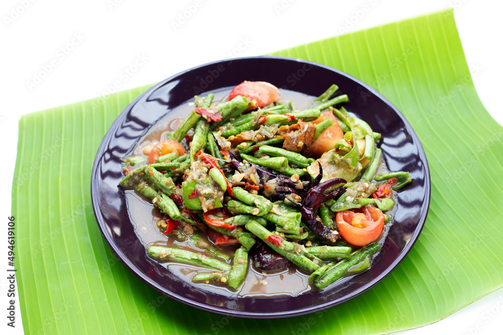 Spicy long bean salad. Thai food Spicy long bean salad. Thai food