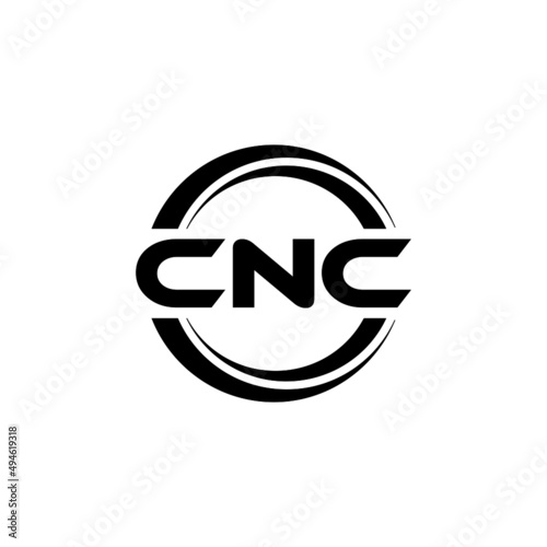 CNC letter logo design with white background in illustrator  vector logo modern alphabet font overlap style. calligraphy designs for logo  Poster  Invitation  etc.