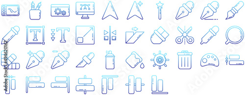 editor tools icon set