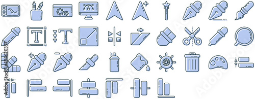 editor tools icon set