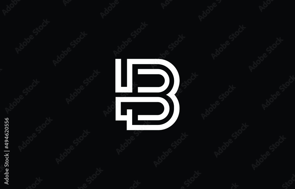 Modern and unique letter B initials logo design Modern and unique letter B initials logo design