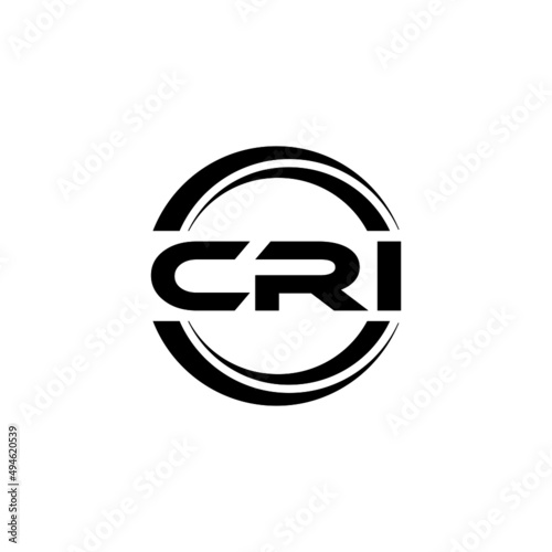 CRI letter logo design with white background in illustrator, vector logo modern alphabet font overlap style. calligraphy designs for logo, Poster, Invitation, etc.