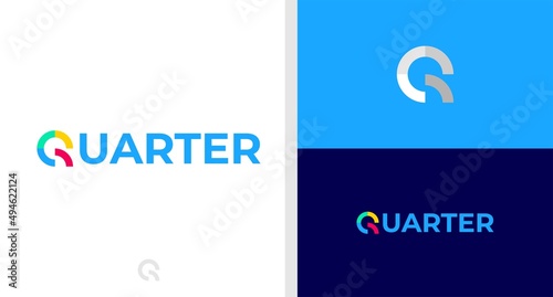 QUARTER LOGO WORDMARK EDITABLE
