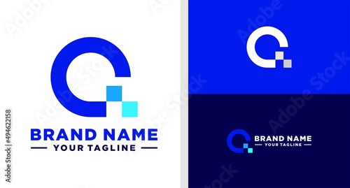 LETTER Q LOGO MONOGRAM DIGITAL EDITABLE