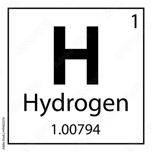 Hydrogen. A chemical element of the periodic table