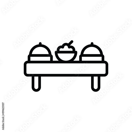 Black line icon for cuisine