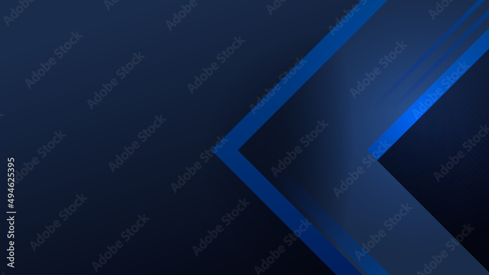 Modern shiny realistic dark blue black with shadow abstract design presentation background. Technology network vector illustration for banner, cover, web, flyer, card, poster, texture, slide, magazine