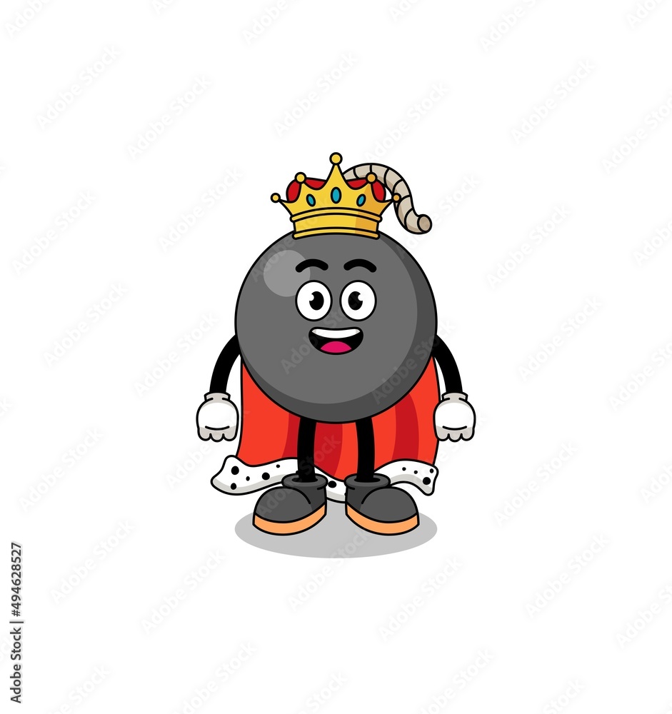Mascot Illustration of bomb king