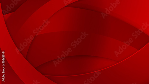 Abstract red vector background with stripes dots circles waves