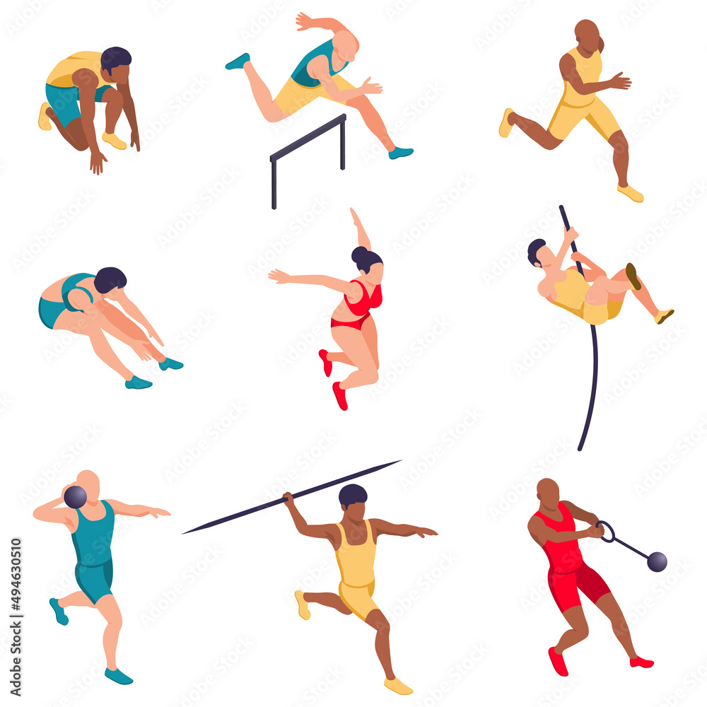 Sportsman Athletics Icon Set Sportsman Athletics Icon Set