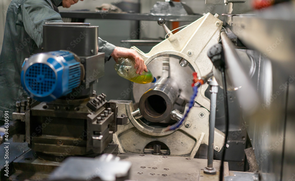 The work of a lathe for cutting the metal parts of the shaft with cutters. The process of setting up a machine for metalworking parts on a lathe.