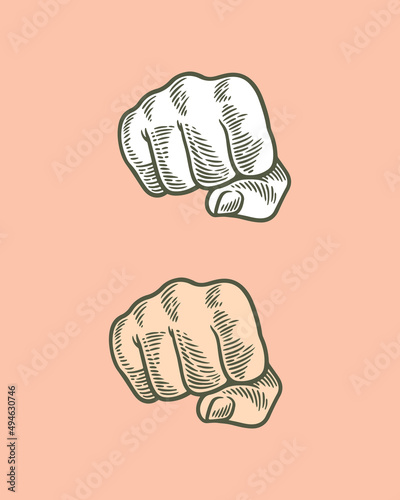hand drawing engraving hand...