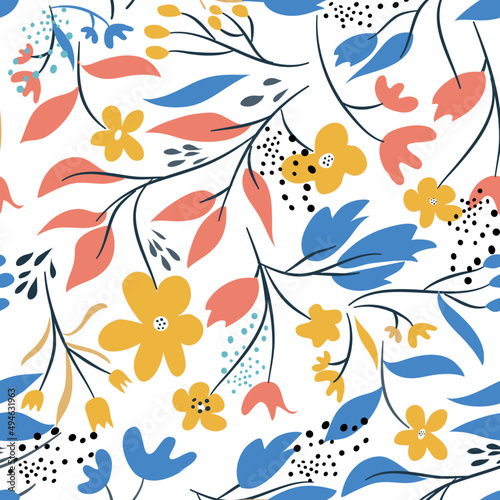 Flowers Vector Seamless Pattern. Pattern for fashion and print.  © Maratussolehah