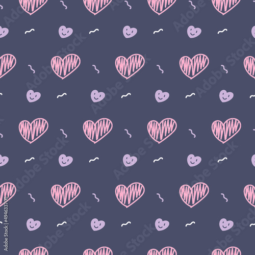 seamless background with hearts