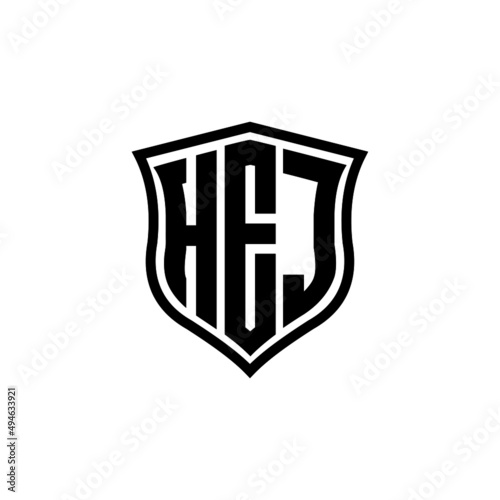 HEJ letter logo design with white background in illustrator, vector logo modern alphabet font overlap style. calligraphy designs for logo, Poster, Invitation, etc.