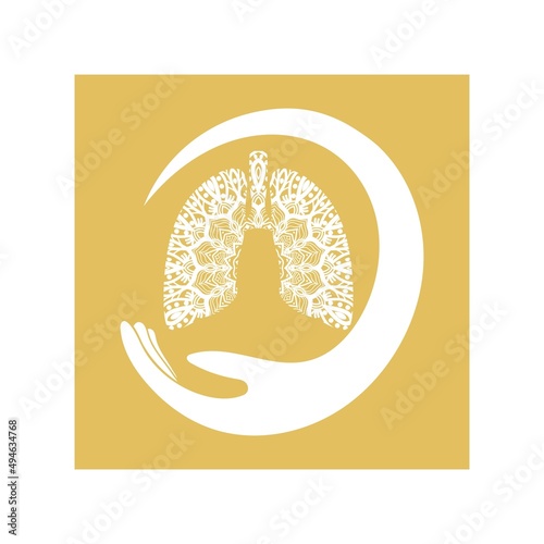 lung logo design vector for your business