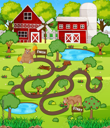 A farm boardgame template