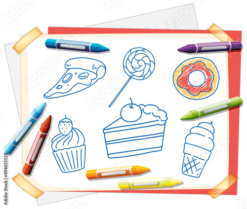 Colouring book template for kids