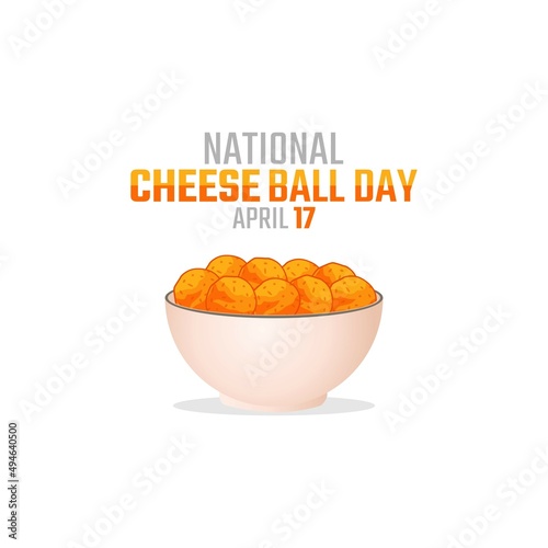 vector graphic of national cheese ball day good for national cheese ball day celebration. flat design. flyer design.flat illustration.