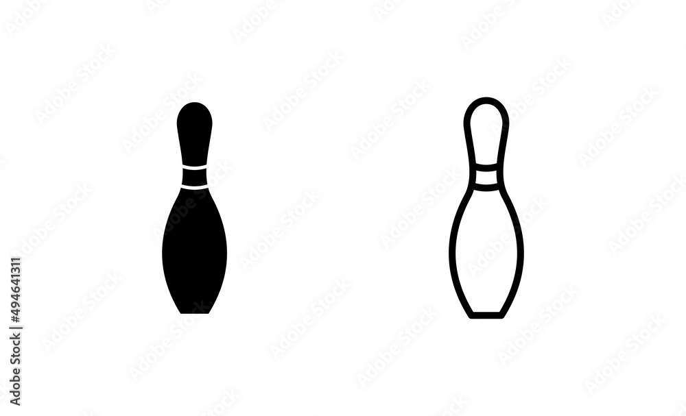 Bowling icon vector. bowling ball and pin sign and symbol. Bowling icon vector. bowling ball and pin sign and symbol.
