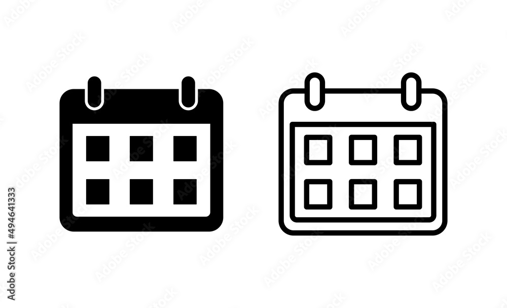 Calendar icon vector. Calender sign and symbol. Schedule icon symbol Calendar icon vector. Calender sign and symbol. Schedule icon symbol