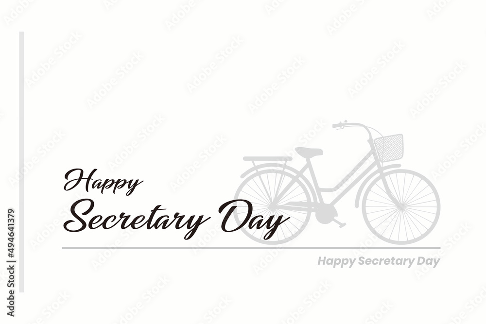 Secretary Day or Admin Day. Holiday concept. Template for background, banner, card, poster, t-shirt with text inscription