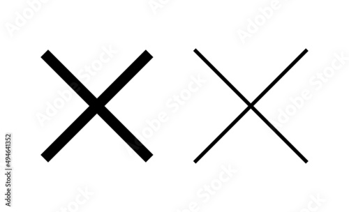 Close icon vector. Delete sign and symbol. cross sign