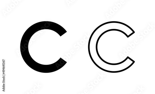 Copyright icon vector. copyright sign and symbol