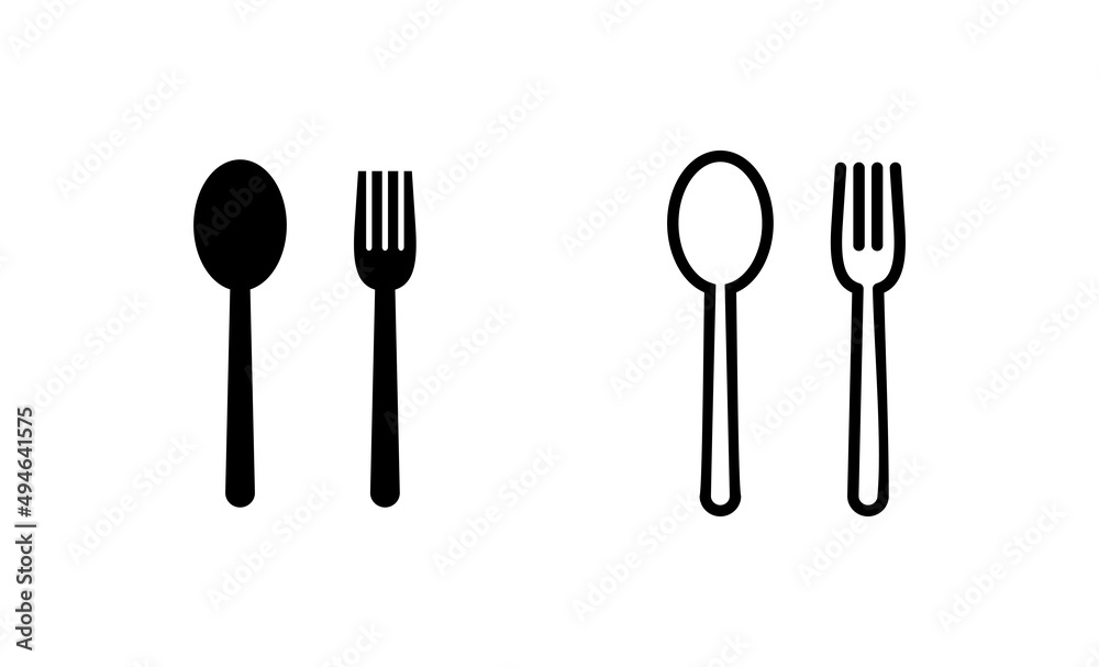 spoon and fork icon vector. spoon, fork and knife icon vector. restaurant sign and symbol spoon and fork icon vector. spoon, fork and knife icon vector. restaurant sign and symbol