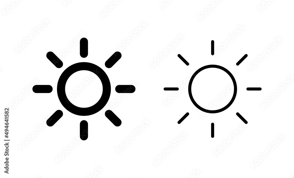 Sun icon vector. Brightness sign and symbol Sun icon vector. Brightness sign and symbol