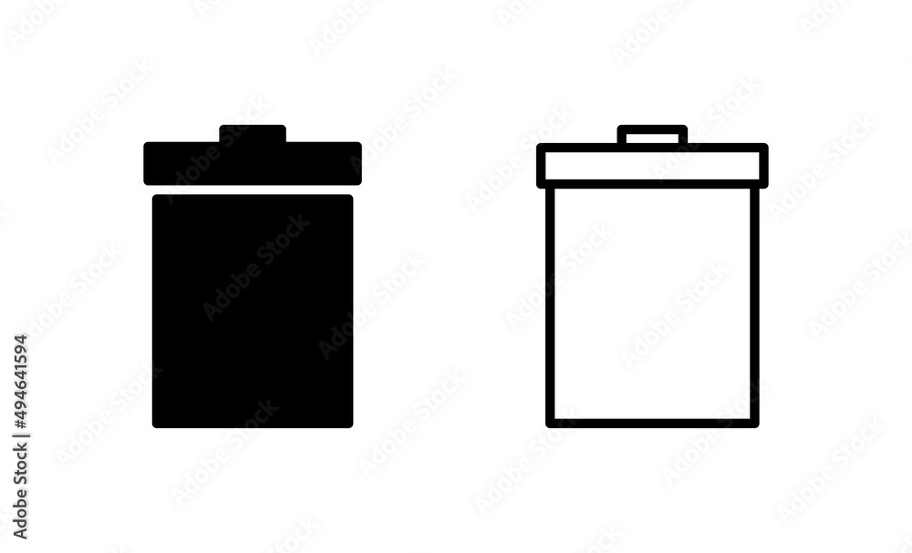 Trash icon vector. trash can icon. delete sign and symbol. Trash icon vector. trash can icon. delete sign and symbol.