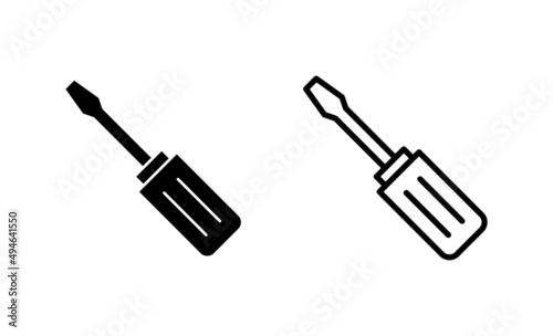 Screwdriver icon vector.tools sign and symbol