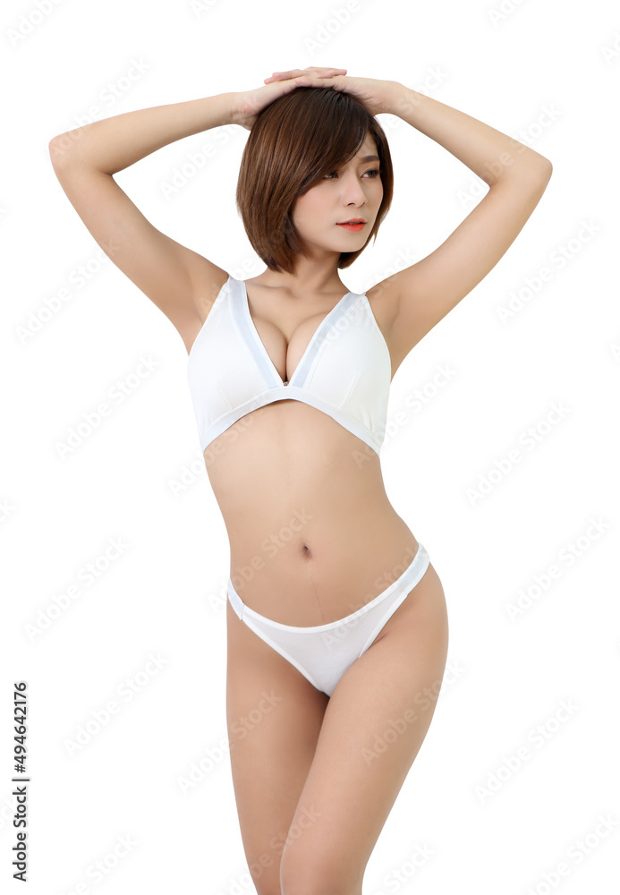 woman and white bikini woman and white bikini