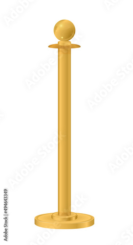 Retractable belt rack. Portable tape barrier. Red carpet with red ropes on golden stanchions. Exclusive event, movie premiere, gala, ceremony, awards concept. Vector