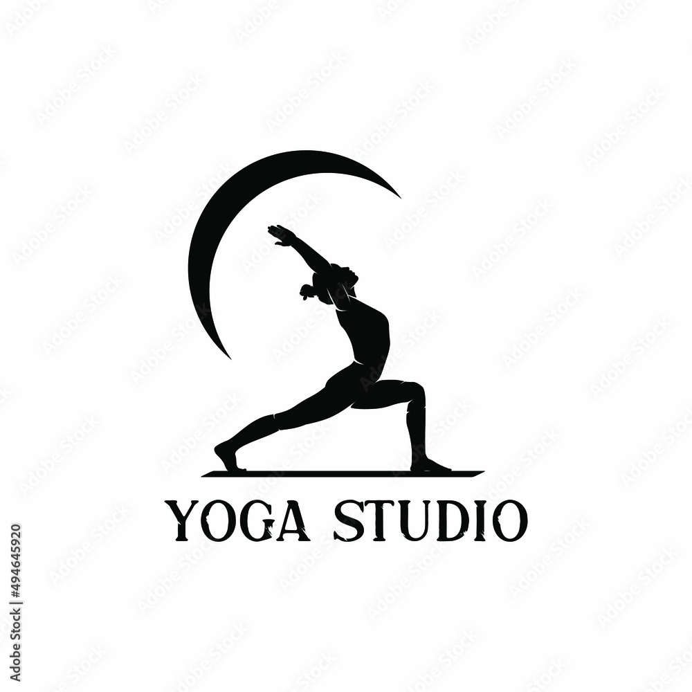 Naklejka premium Yoga Logo Design Vector