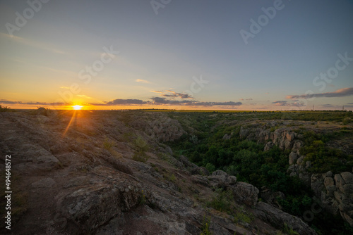 sunset in the canyon Ukraine