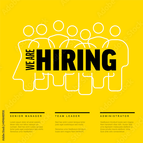 We are hiring minimalistic yellow flyertemplate