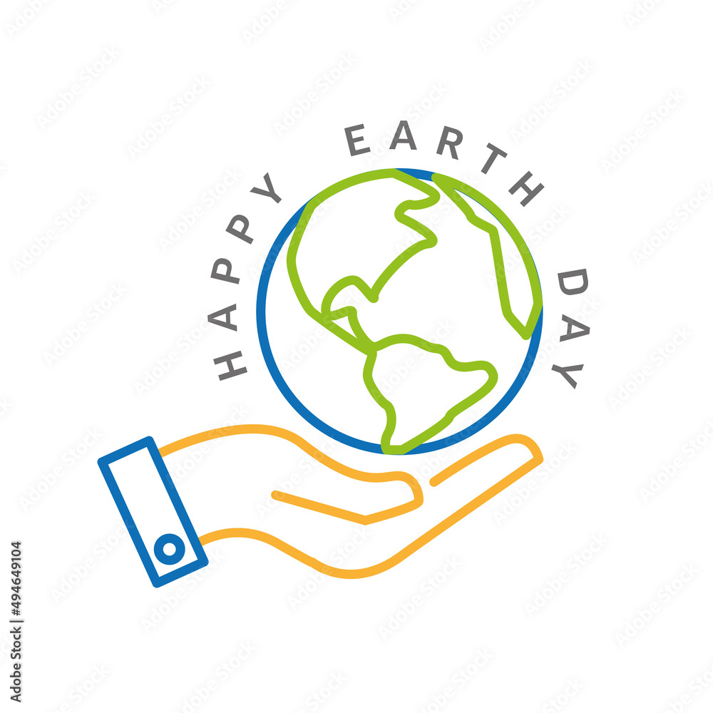 Happy Earth day card template
