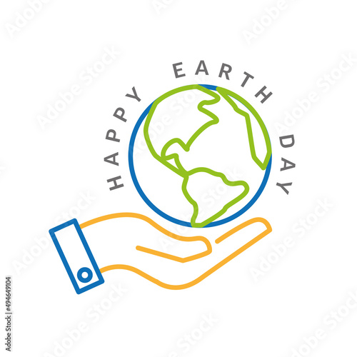Happy Earth day card template