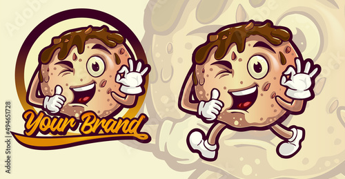 mascot bakso indonesia meatball food cartoon character