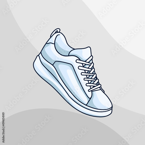 Illustration of white sneaker