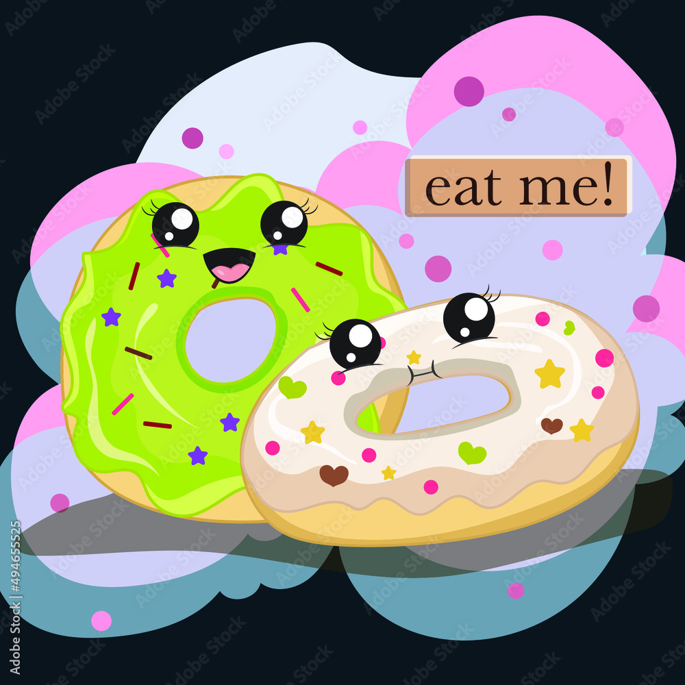 cute dessert cartoon template illustration cute dessert cartoon template illustration