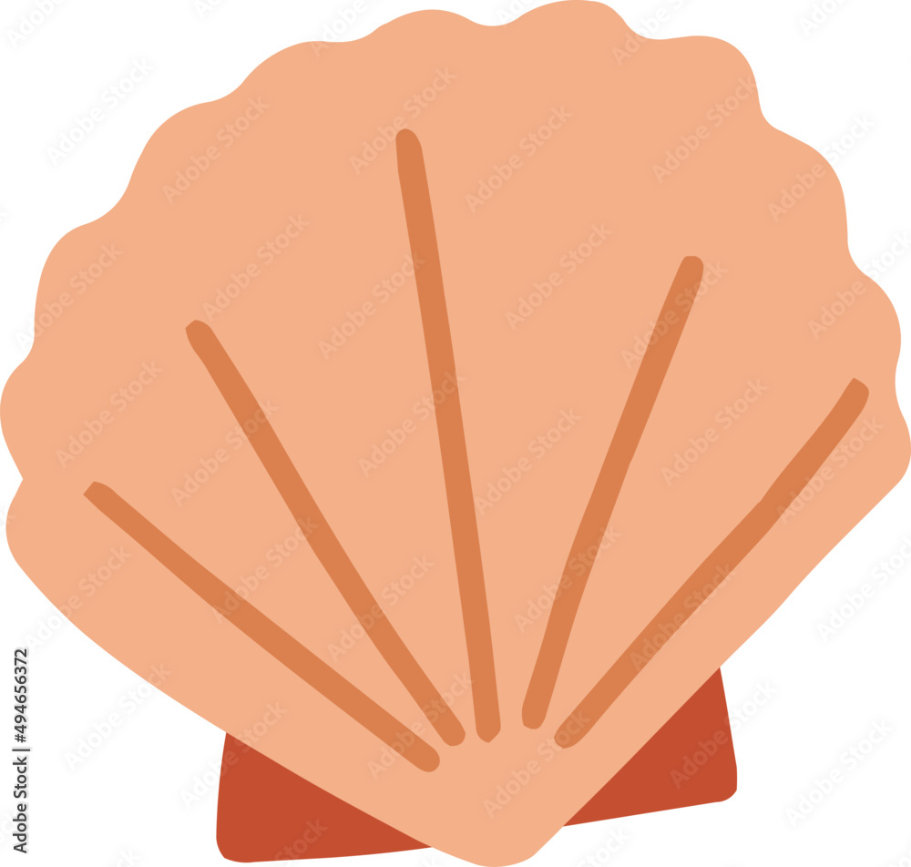 Obraz premium Seashell Cartoon Illustration