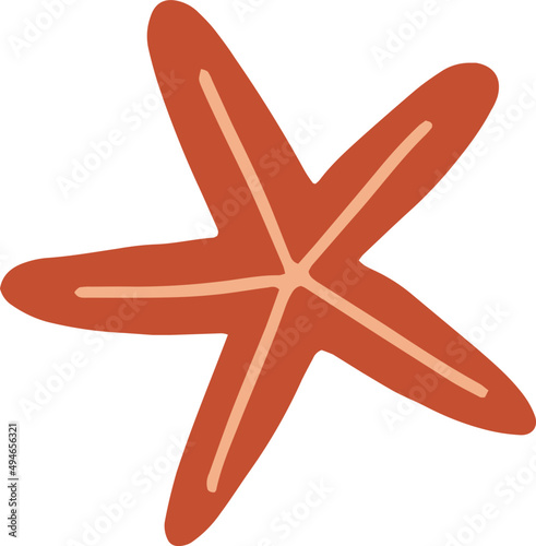 Sea Starfish Cartoon Illustration